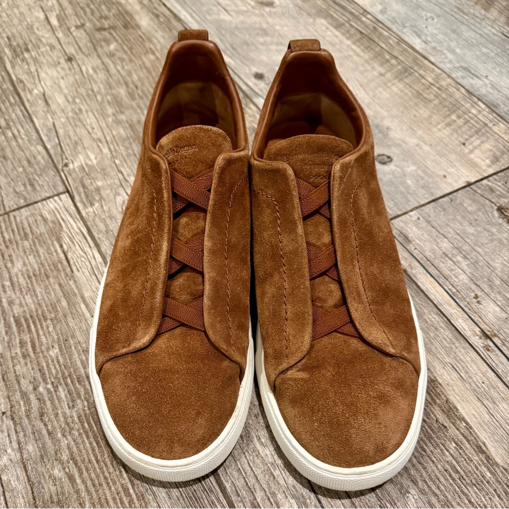 Zegna Triple Stitch suede size 9 eu 10 us fits big
